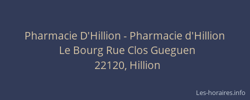 Pharmacie D'Hillion - Pharmacie d'Hillion