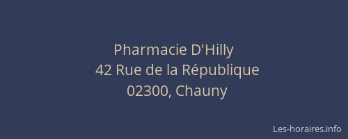 Pharmacie D'Hilly