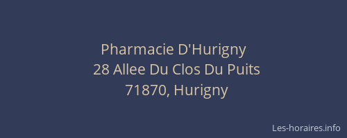 Pharmacie D'Hurigny