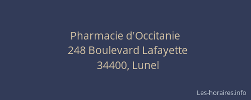 Pharmacie d'Occitanie