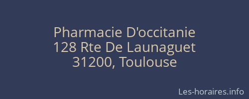 Pharmacie D'occitanie