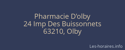 Pharmacie D'olby