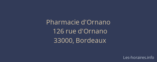 Pharmacie d'Ornano