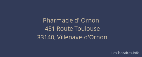 Pharmacie d' Ornon