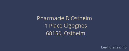 Pharmacie D'Ostheim
