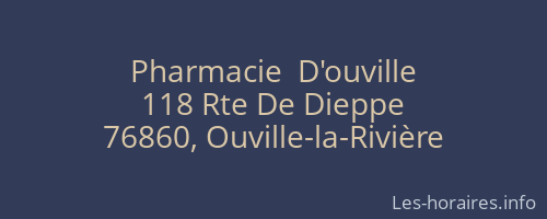Pharmacie  D'ouville