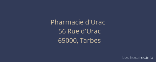 Pharmacie d'Urac