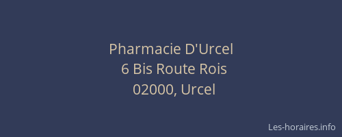 Pharmacie D'Urcel