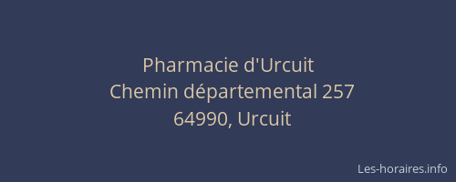 Pharmacie d'Urcuit