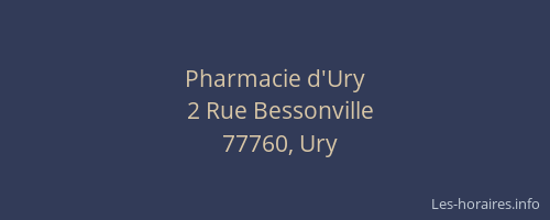 Pharmacie d'Ury