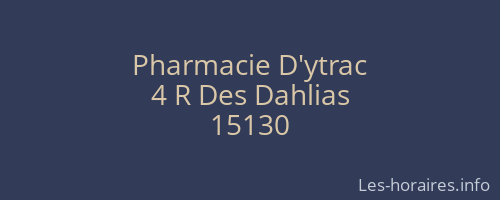Pharmacie D'ytrac