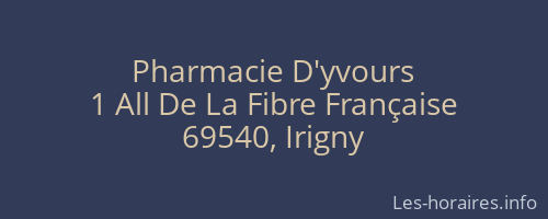 Pharmacie D'yvours
