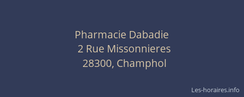 Pharmacie Dabadie