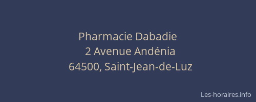 Pharmacie Dabadie