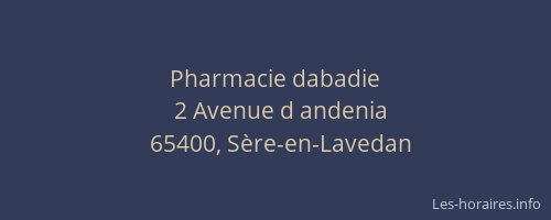 Pharmacie dabadie