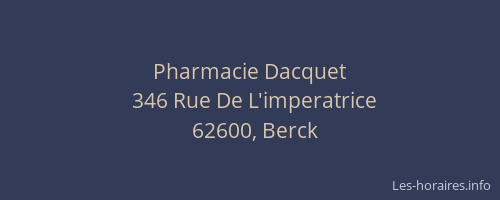 Pharmacie Dacquet