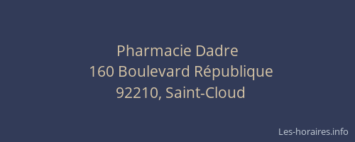 Pharmacie Dadre