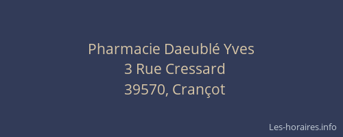 Pharmacie Daeubl&eacute; Yves