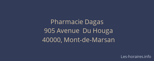 Pharmacie Dagas