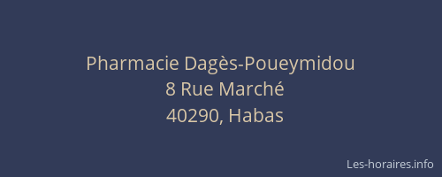 Pharmacie Dagès-Poueymidou