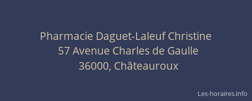 Pharmacie Daguet-Laleuf Christine