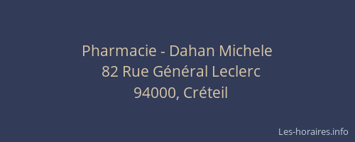Pharmacie - Dahan Michele