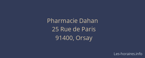 Pharmacie Dahan