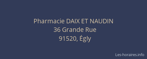 Pharmacie DAIX ET NAUDIN