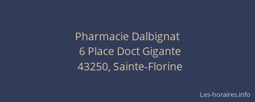 Pharmacie Dalbignat