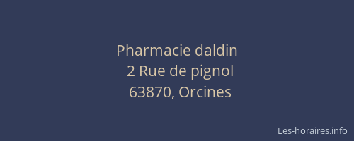 Pharmacie daldin