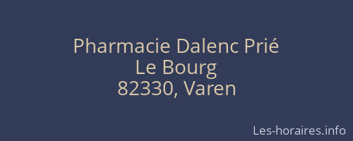 Pharmacie Dalenc Prié