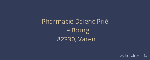 Pharmacie Dalenc Pri&eacute;