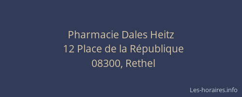 Pharmacie Dales Heitz