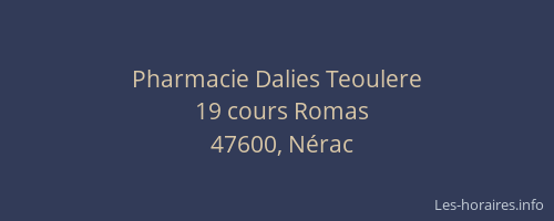 Pharmacie Dalies Teoulere