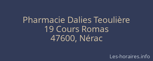 Pharmacie Dalies Teoulière