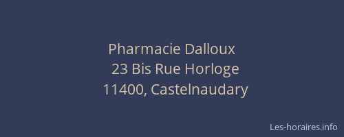 Pharmacie Dalloux