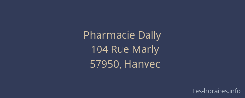 Pharmacie Dally