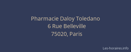 Pharmacie Daloy Toledano