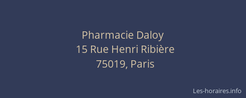 Pharmacie Daloy