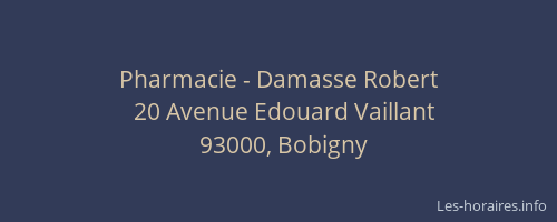 Pharmacie - Damasse Robert