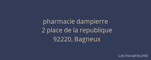 pharmacie dampierre