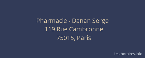 Pharmacie - Danan Serge