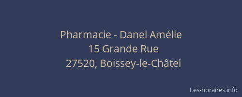 Pharmacie - Danel Amélie