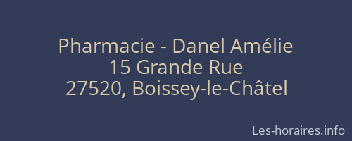 Pharmacie - Danel Amélie
