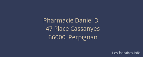 Pharmacie Daniel D.