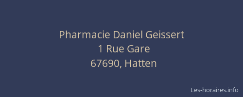 Pharmacie Daniel Geissert
