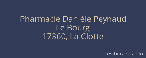 Pharmacie Danièle Peynaud