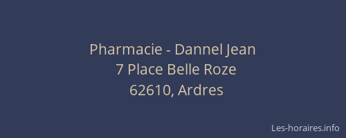 Pharmacie - Dannel Jean