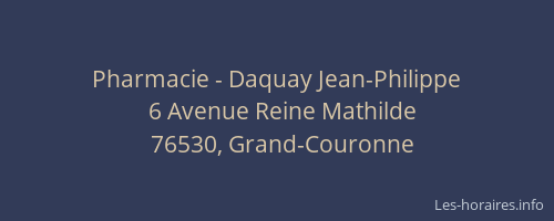 Pharmacie - Daquay Jean-Philippe