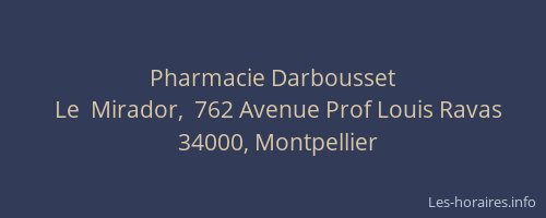Pharmacie Darbousset